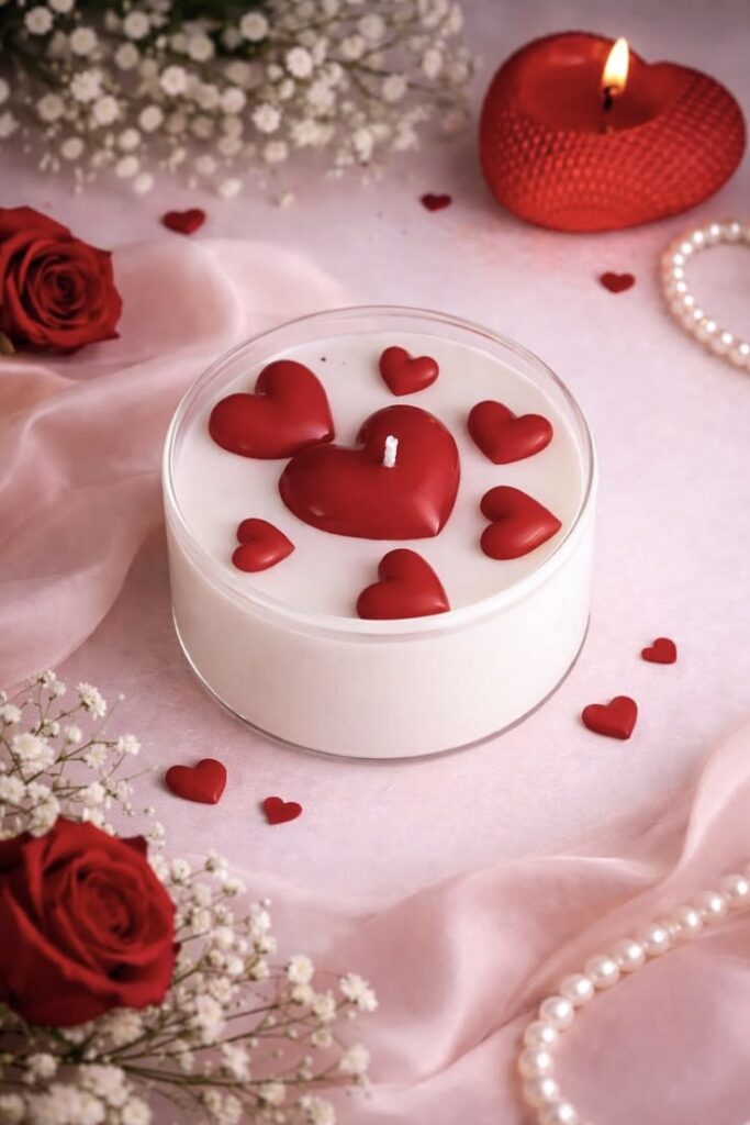 Romance Heart Candle