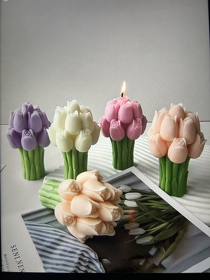 Tulip Colorful Candle