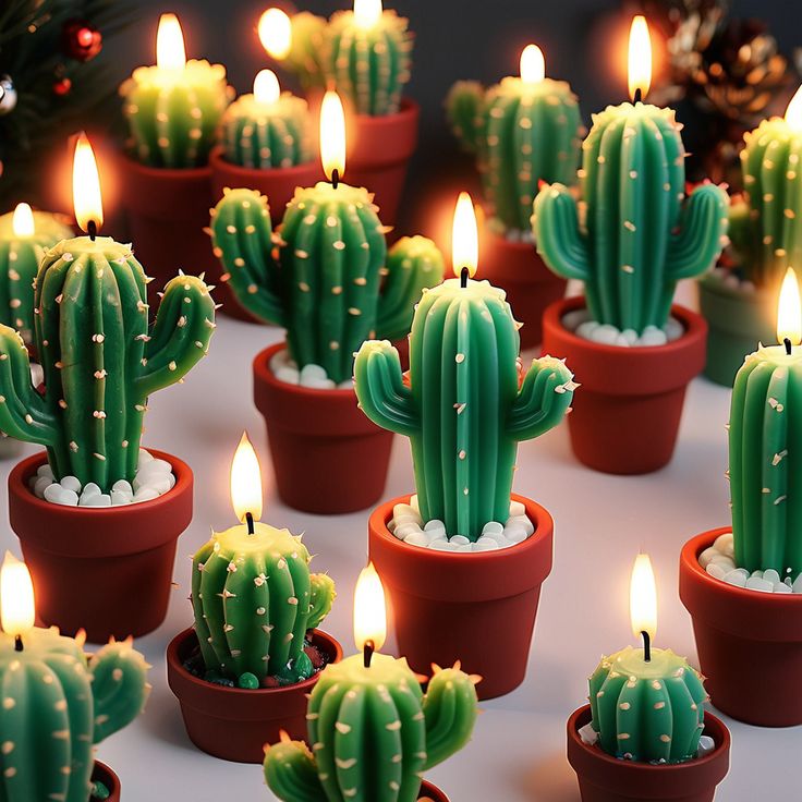Samll Cactus Candles
