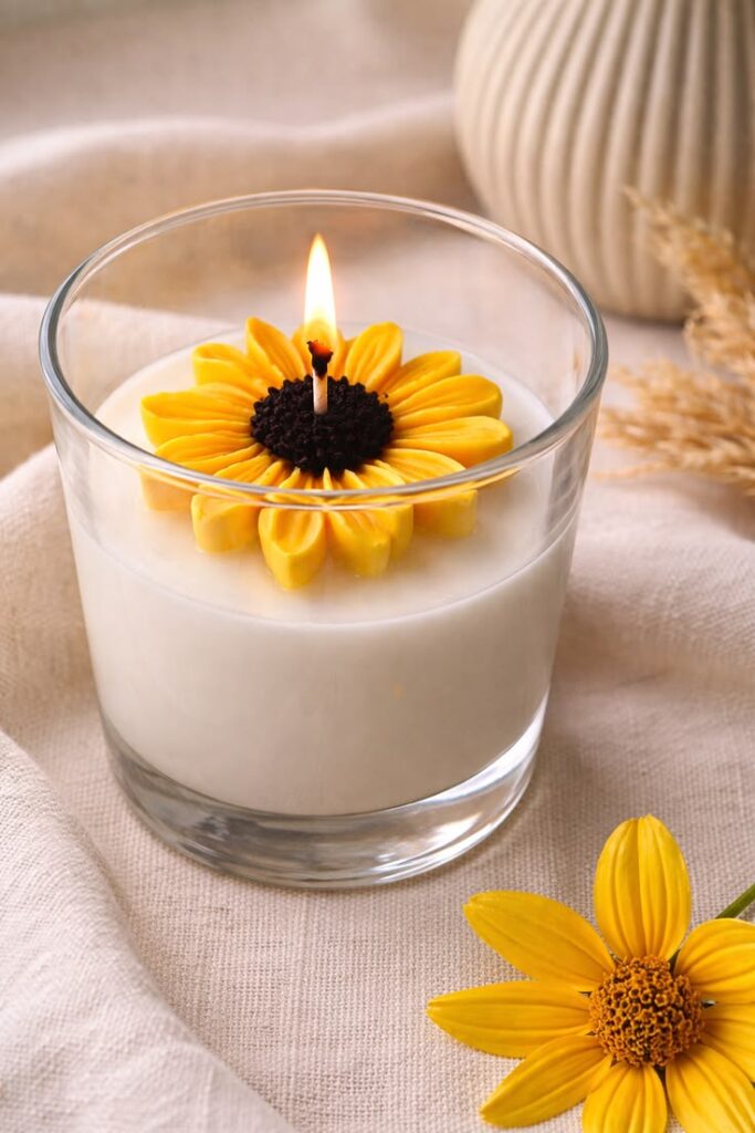 Sunflower Jar Candle